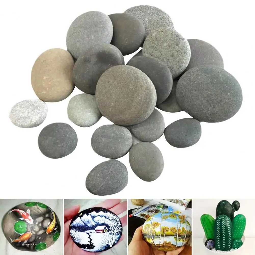 Smooth Surface Painting Pebbles Natural River Rocks for Painting Crafting Smooth Flat Pebbles  Art DIY Crafting Garden Decor