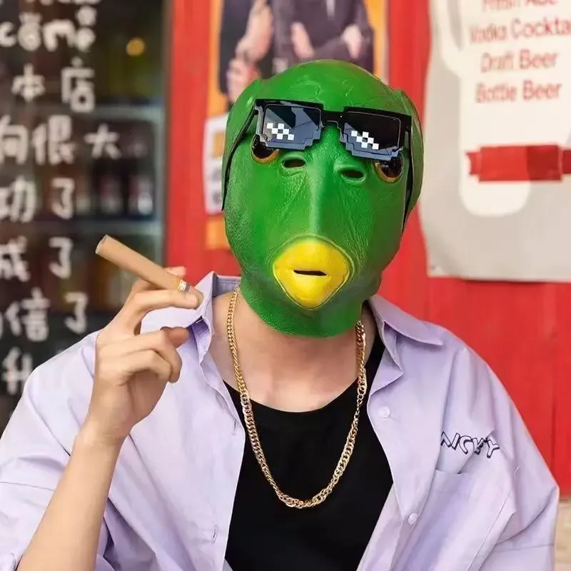 Cosplay Nieuwigheid Halloween Dierenmasker Grappig Viskopmasker Kostuumfeest Latex Hoofdtooi Cosplay Masker voor mannen en vrouwen