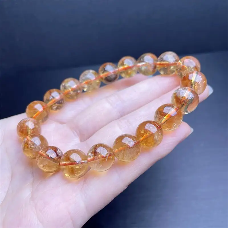 

Браслет женский из натурального цитрина, 9 мм, 1 шт.