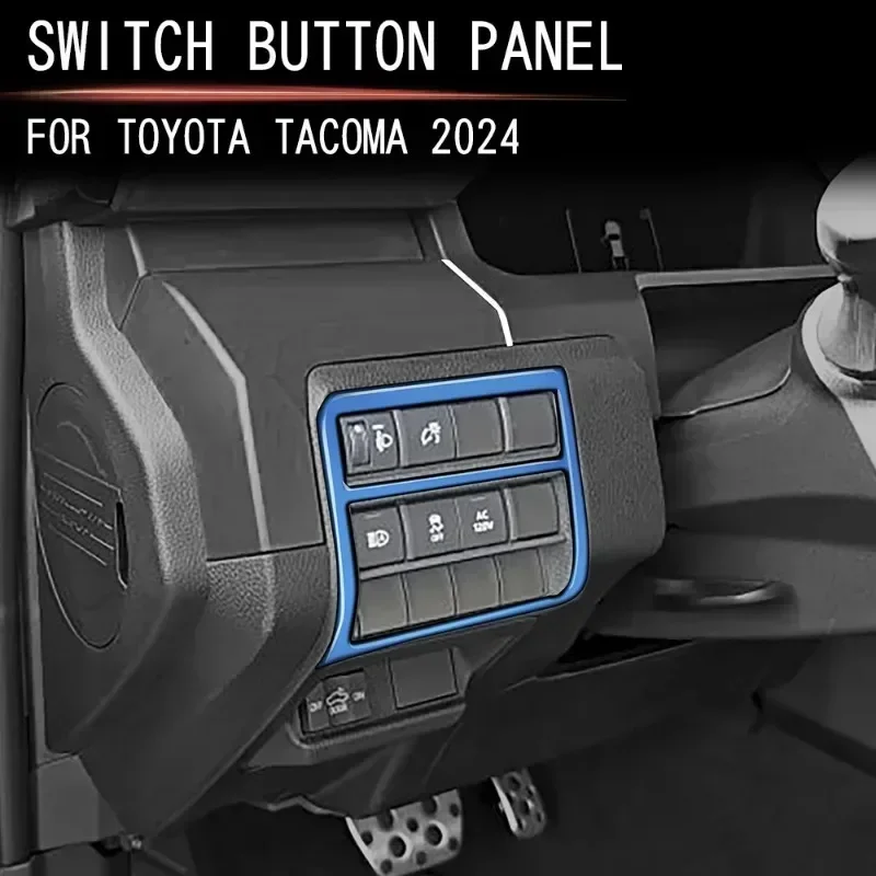 

For 2024-25 TOYOTA TACOMA ABS Car Multi Functional Button Headlight Switch Frame Cover Trim Sticker Interior Car Accessories