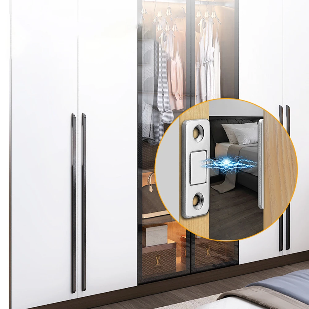 Tür Fang Tür Näher Saug Perle Ultra-dünne Schrank Tür Saug 2 teile/satz Schrank Fänge Riegel Hause Hardware