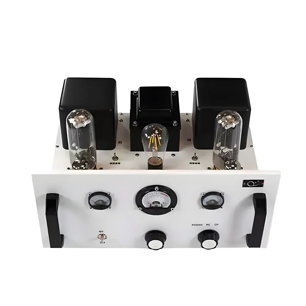 

FU5 805 Amplifier 45WX2 High-power Class-A Single-ended Tube Amplifier With VU Meter WE Style White Iron Chassis