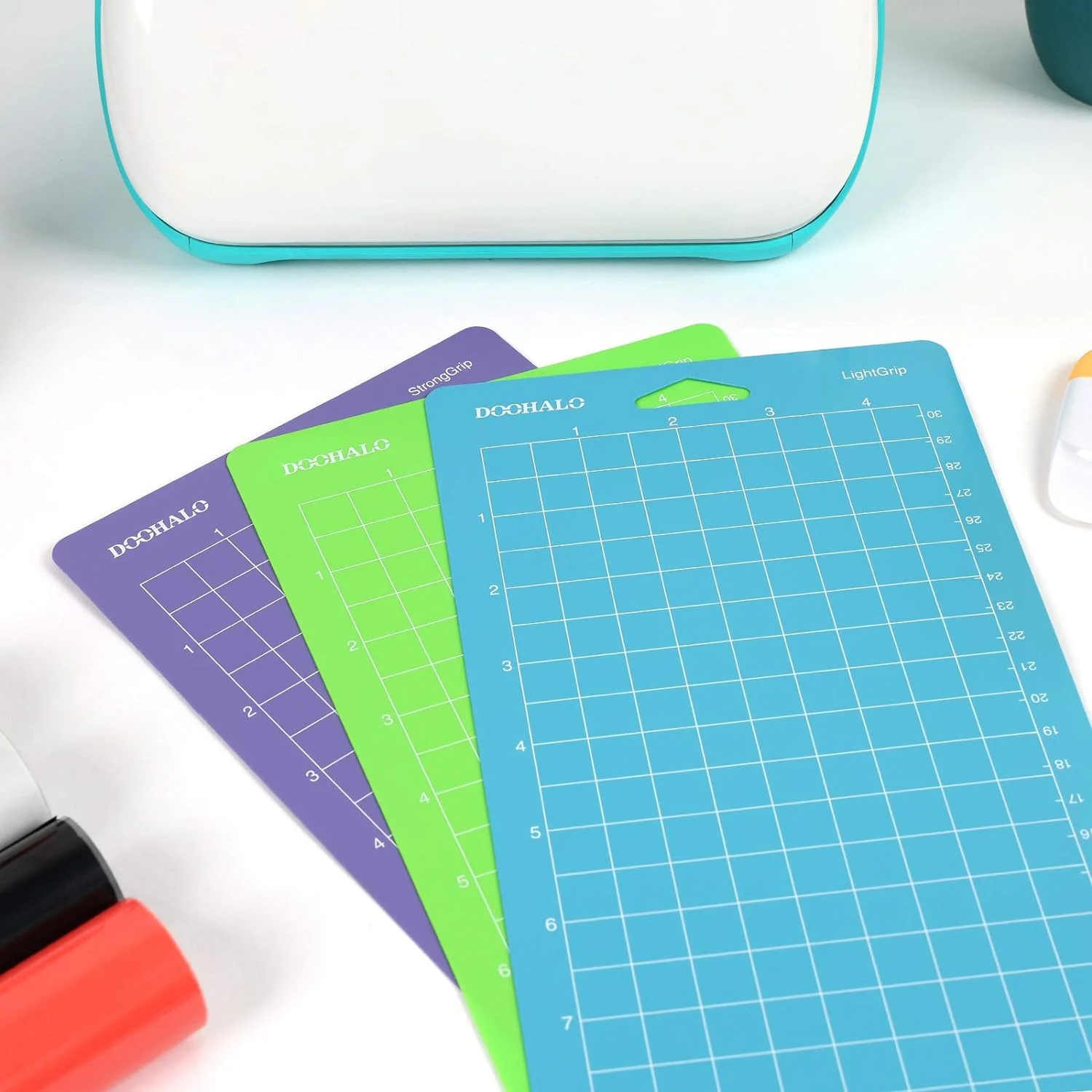 Cutting Mat For Cricut Joy(4.5*6.5in),Adhesive&Sticky Non-Slip Flexible Square Gridded Cut Mats Set For Vinyl, Crafts, Quilting