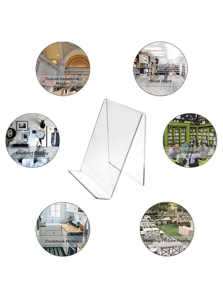 R53C 5PCS Acrylic Display Stand Clear Crystal Clear Acrylic Vertical Picture Frame