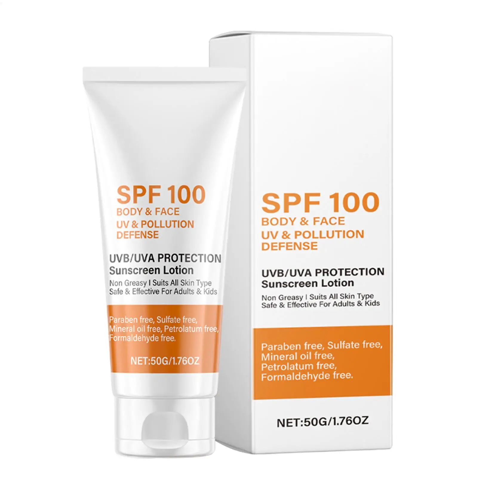 

50g Sun Screen Lotion SPF100 Sun Block Non-Greasy Cream For Travel Broad Spectrum Sun Screen Protector UVA/UVB Sunscreen