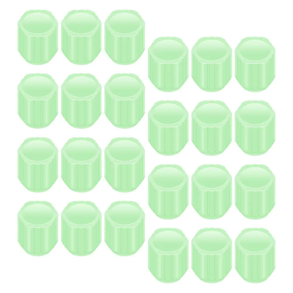 24Pcs Night Glow Valve Caps Car Tire Stem Dust Covers Glowing Tyre Air Nozzle Protective Caps Automotive Accessories