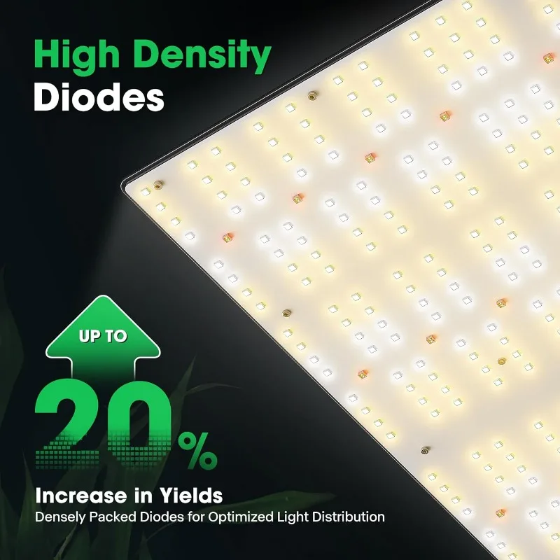 Imagem -02 - Led Grow Light com Óculos Full Spectrum Sunlike Lights Diodos Samsung Lm301 Brand Driver Regulável Vs4000 4x4x5