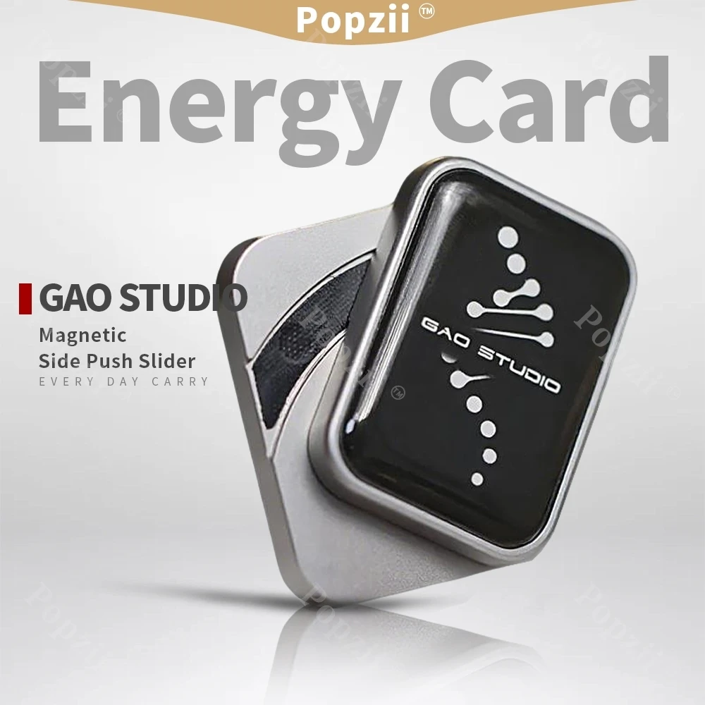 

GAO STUDIO Energy Card Mechanical Magnet Fidget Slider Side Push Slider Fidgeting toy Office Stress Relief Gadgets Anxiety Toys