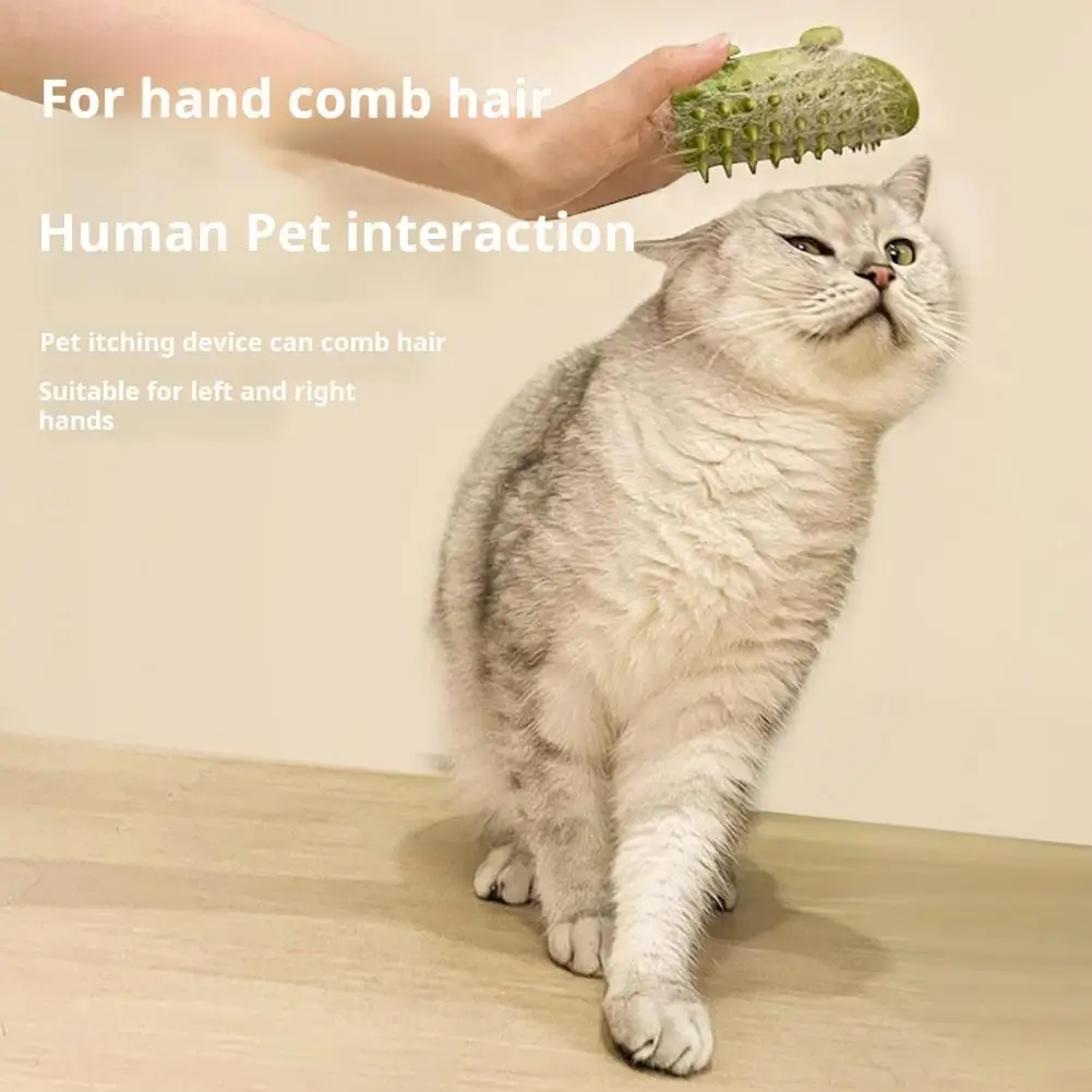 2Pcs Pet Tickling Comb Soft Silicone Pet Tickler Itch Rub Tool Relief Massage Comb Self Groomer Tool Cat Corner Scratcher Pet Br