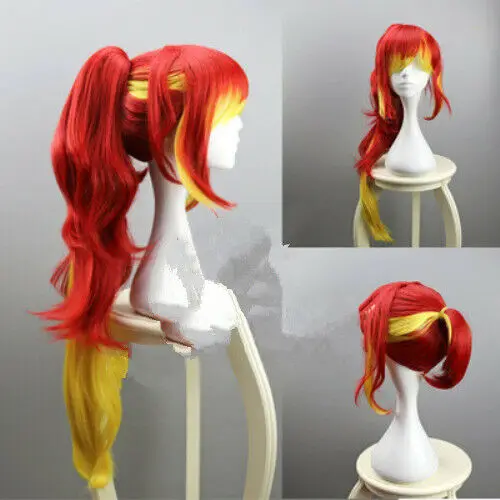 Long Party Hair Full wig For Cosplay Shura Kirigakure Ao No Exorcist Mix Color