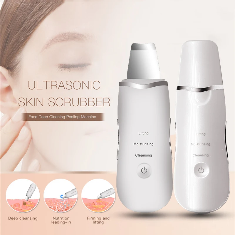 Ultrasonic Skin Scrubber Remove Blackhead Skin Peeling Extractor Facial Whitening Lifting Beauty Skin Care Rejuvenation Machine