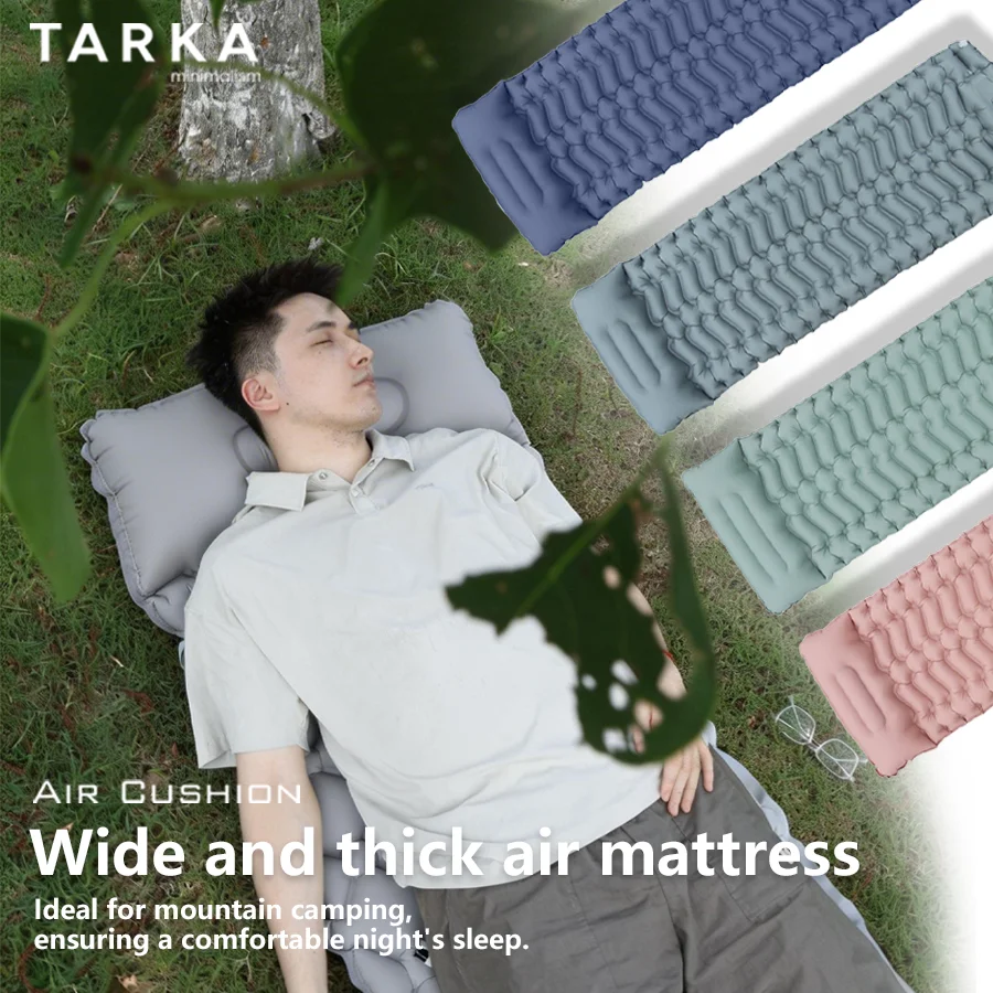 

Надувной коврик для сна на открытом воздухе - сверхширокий и толстый для кемпинга - легкий и удобный коврик для отдыха