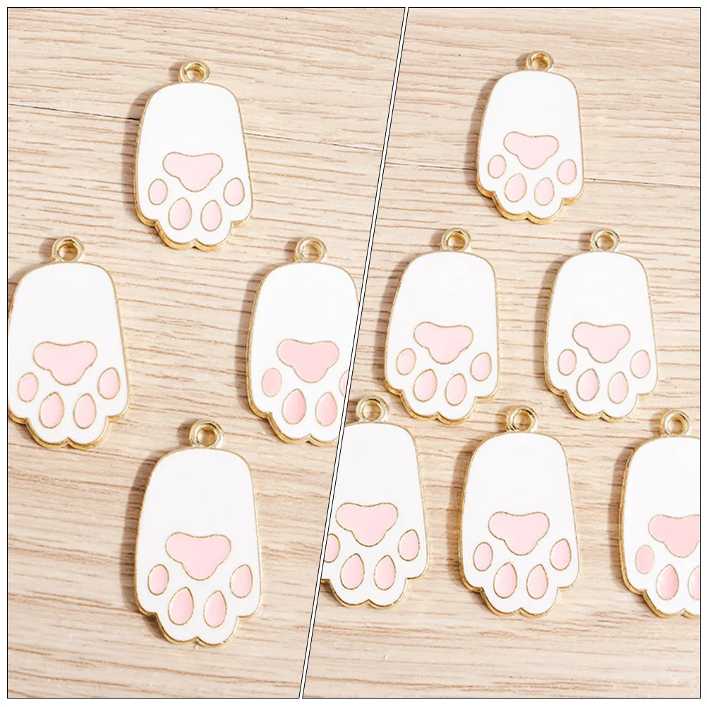 

10pcs Gold Filled Rabbit Paw Charms for DIY Necklace Bracelet Making Jewelry Crafts Accessories Bright Color Compact Size