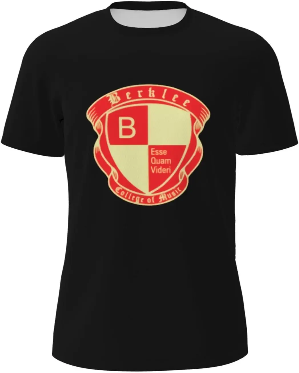 Berklee College of Music Logo Men's Crew Neck T-Shirt, Dry Moisture Wicking, Breathable Mesh Short Sleeve