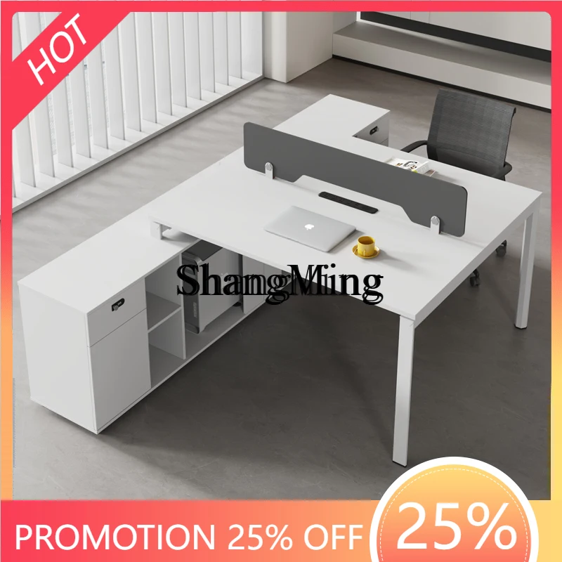 SM home staff office simple modern four people face-to-face office screen computer desk financial workstation