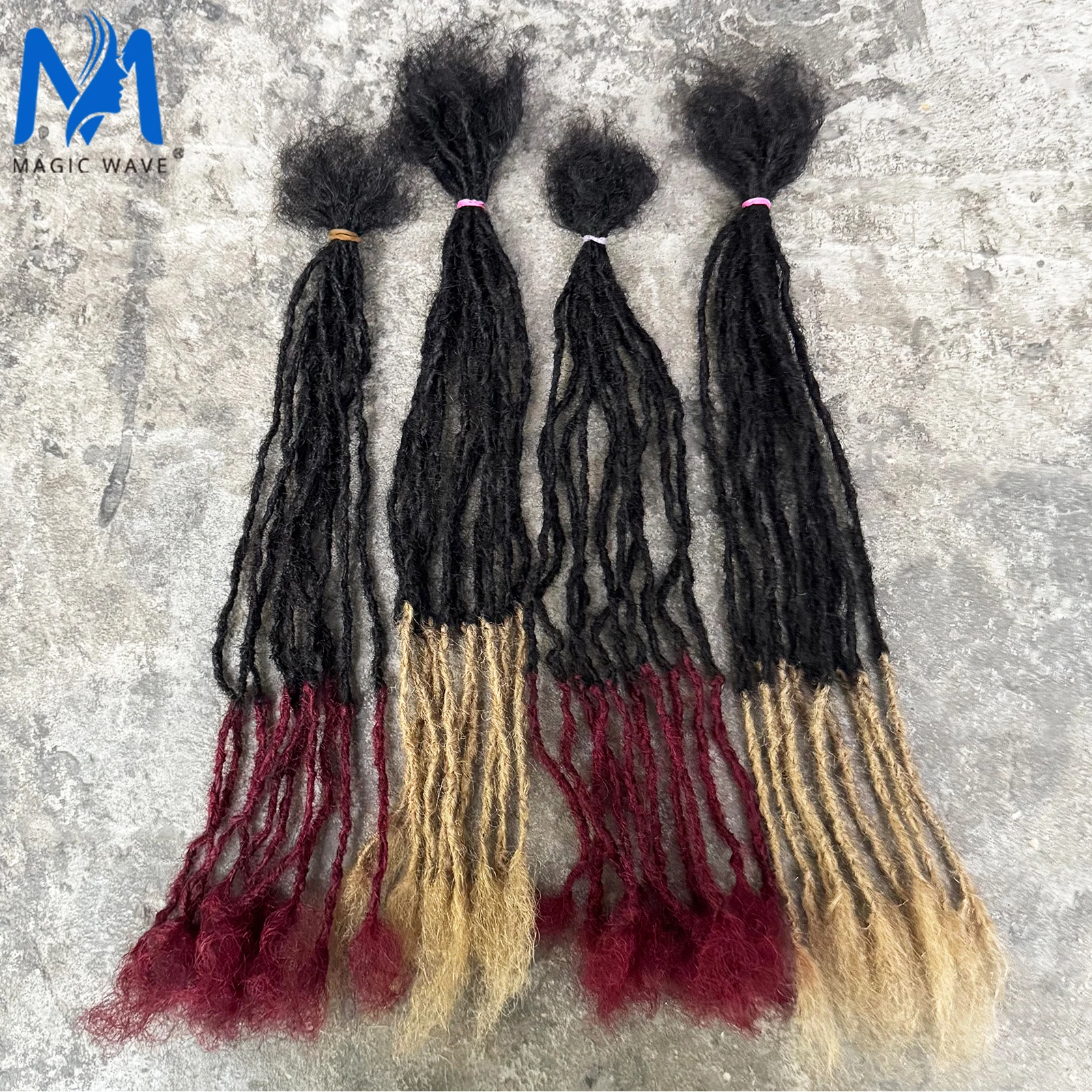 0.2cm Colored Sisterlocks Human Hair Handmade Interlock Loc Curly Tips Sister Locs Real Human Hair Micro Locs Extensions
