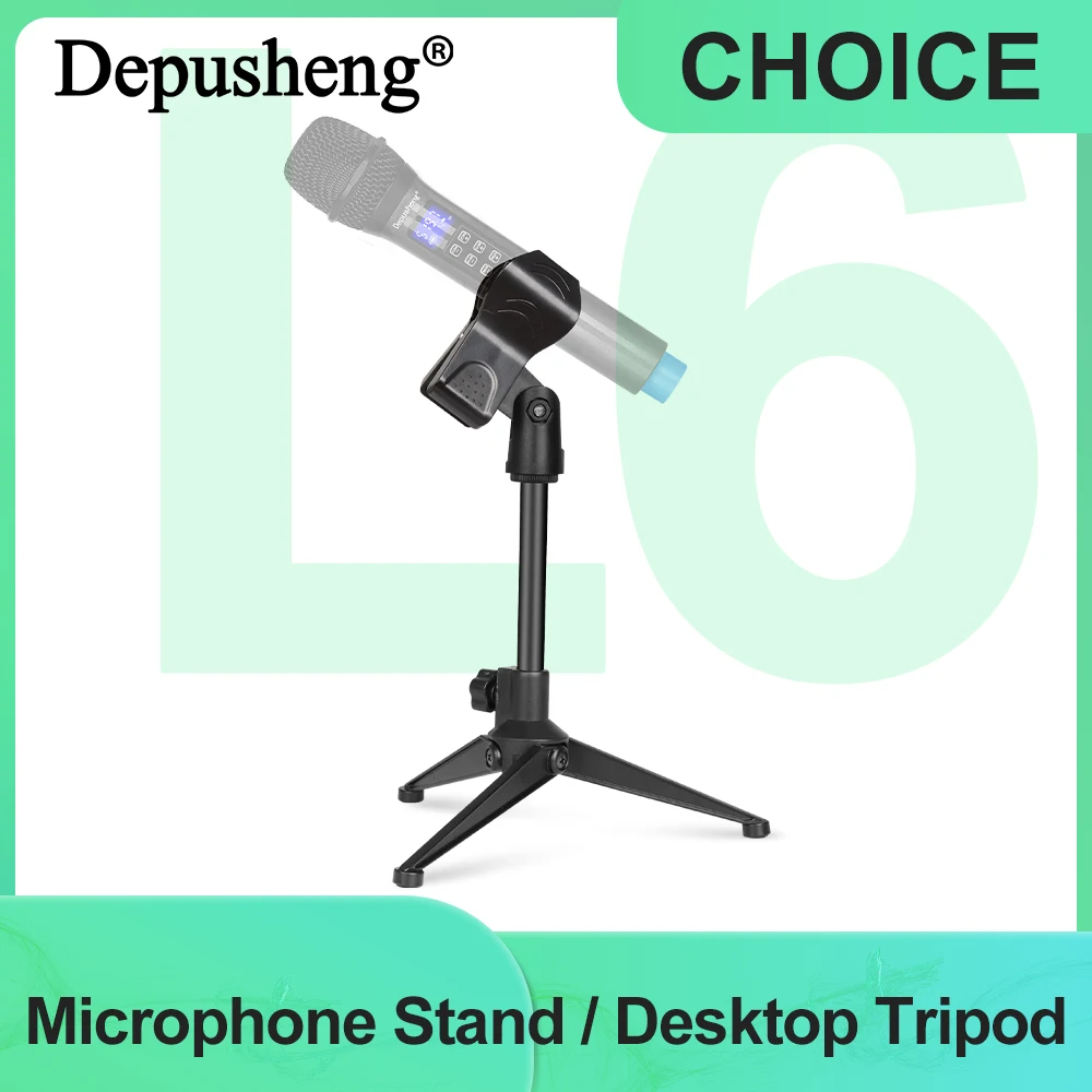 Mikrofonst änder Desktop-Stativ Depusheng L6 Universal Mini Tischplatte Holedr höhen verstellbare Halterung mit feder belastetem Mikrofon clip