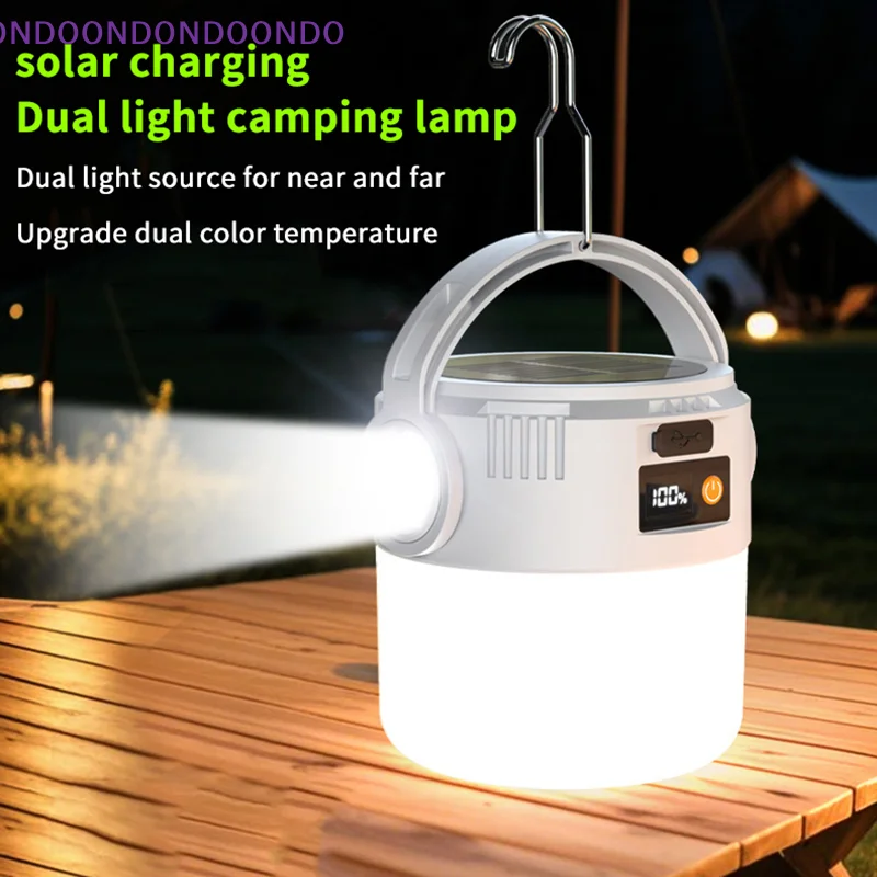 

Hanging Emergency Lamp Solar Powered, Ultra Bright & USB Rechargeable Waterproof Tent Light
