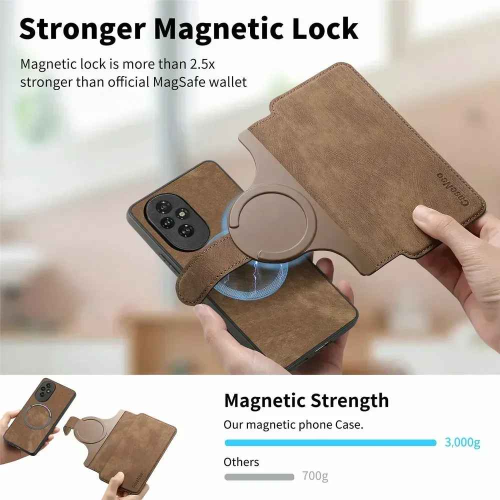 Honor 600 400 Pro 200 5G Leather Flip Cover 2IN1 Detachable RFID Magnet Book Funda Honor 400 Smart Case Phone Honor400 200 Lite