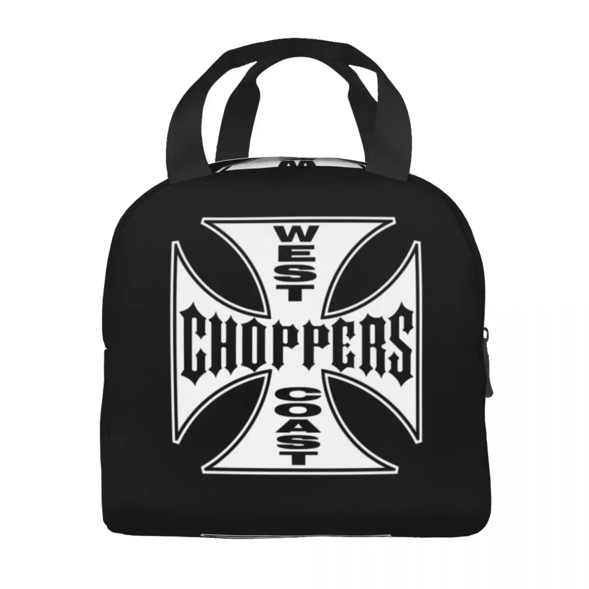 West Coast Iron Cross Choppers Lunch Box Warm Cooler Thermal Food Insulated Lunch Bag for Women School Picnic Tote Container