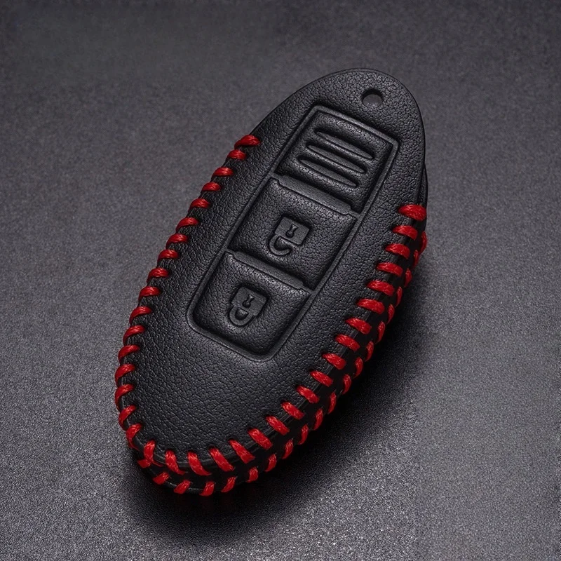 

Leather Car Remote Key Case Cover Shell For Nissan Qashqai X-Trail T32 T31 Juke J10 J11 Kicks Tiida Pathfinder Note
