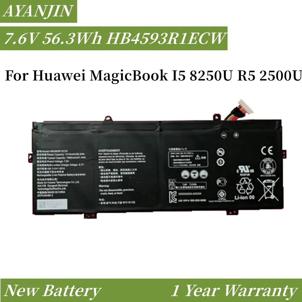 HB4593R1ECW Laptop Battery For Huawei Magicbook 14 2019,R5 VLT-WX0,X Pro 13.9, KPRC-W10 KPR-W19 MACH-W19B W29B VLR-W09 Notebook