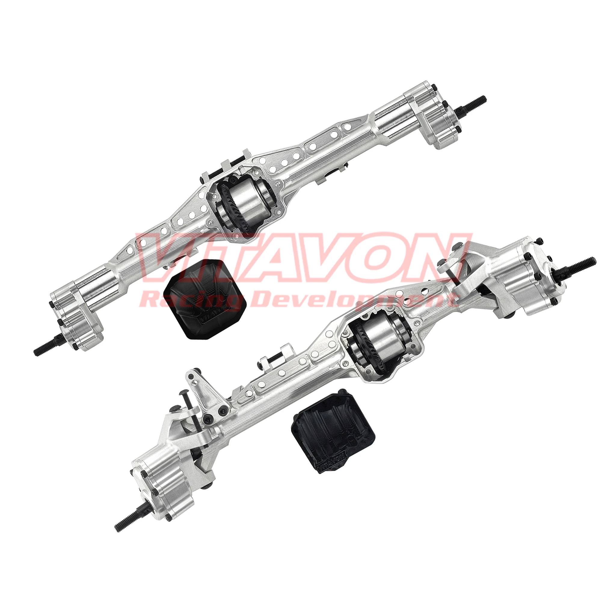 VITAVON CNC Alu7075 Front & Rear Axle Portal Kit With Diff Case Set For SCX6 Jeep Wrangler Trail Honcho 1/6