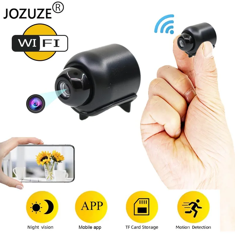 ミニIP監視カメラWiFiHD JOZUZE-X5 p,ワイヤレスビデオレコーダー,暗視,セキュリティ,1080