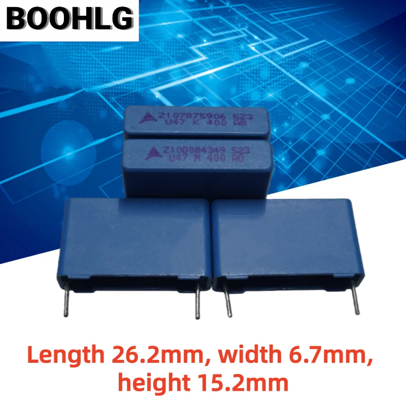 10 قطعة 0.47 فائق التوهج 400v 470nf u47 474 فيلم مكثف 22 مللي متر