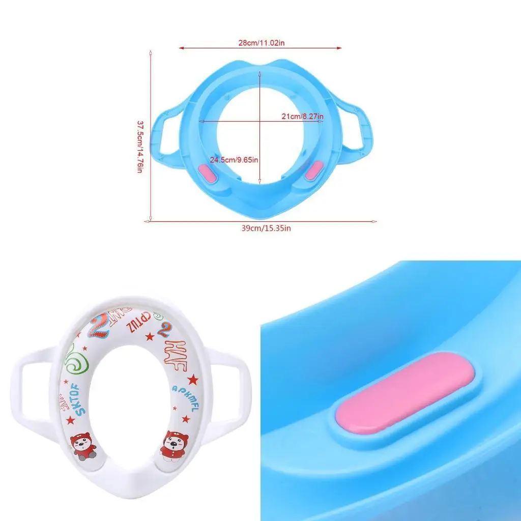 

95ae Deluxe Soft Potty для брызг на сиденья для мальчиков и девочек для овального и круглого туалета для покрытий сидений с с