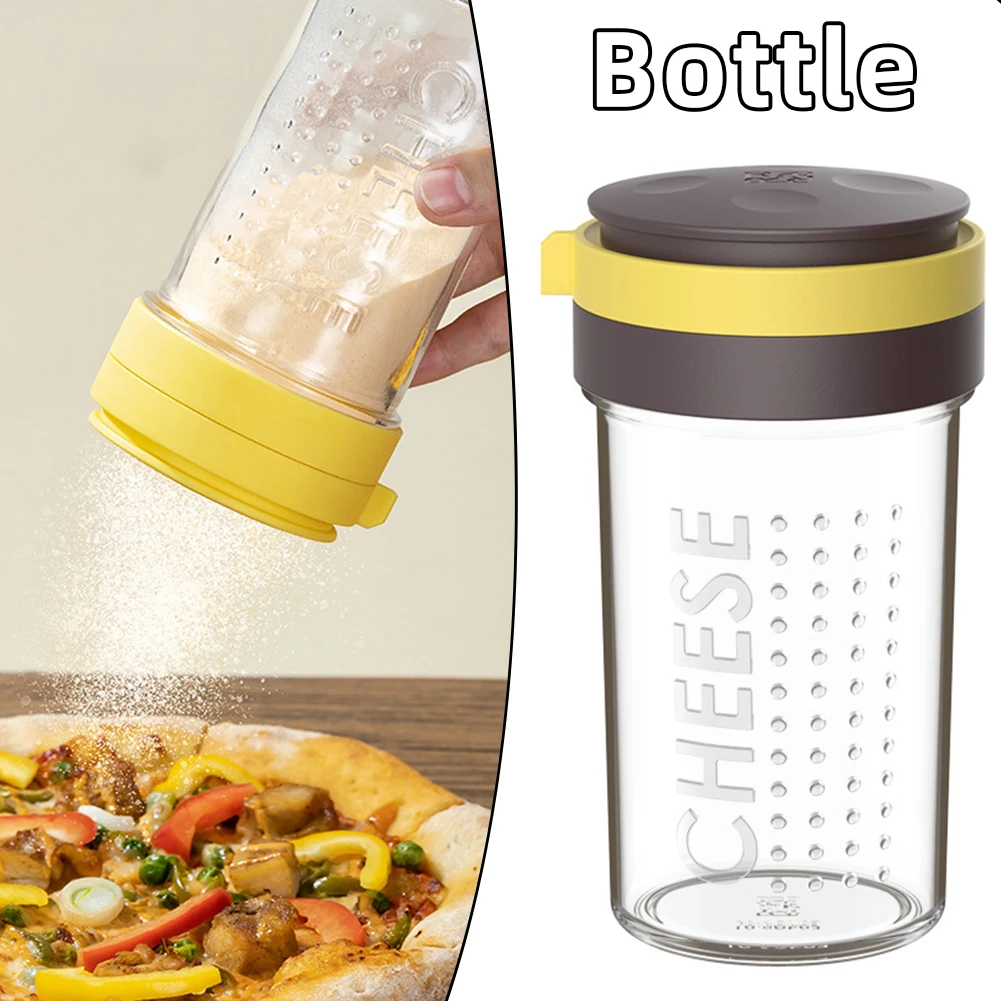 Botella agitadora de queso rallado, dispensador de especias transparente con tapa para comino, tarro de condimentos de sésamo, herramienta para barbacoa, contenedor de cocina