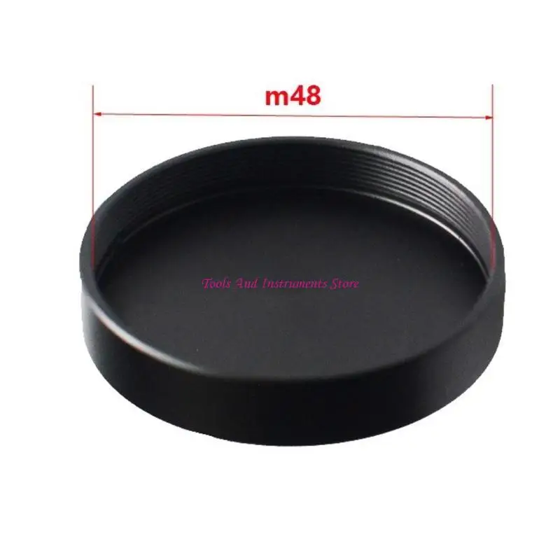 غطاء الغبار الواقي للتلسكوب لـ M42/M48/M54 عدسة ألومنيوم أغطية غبار أسود C7AC