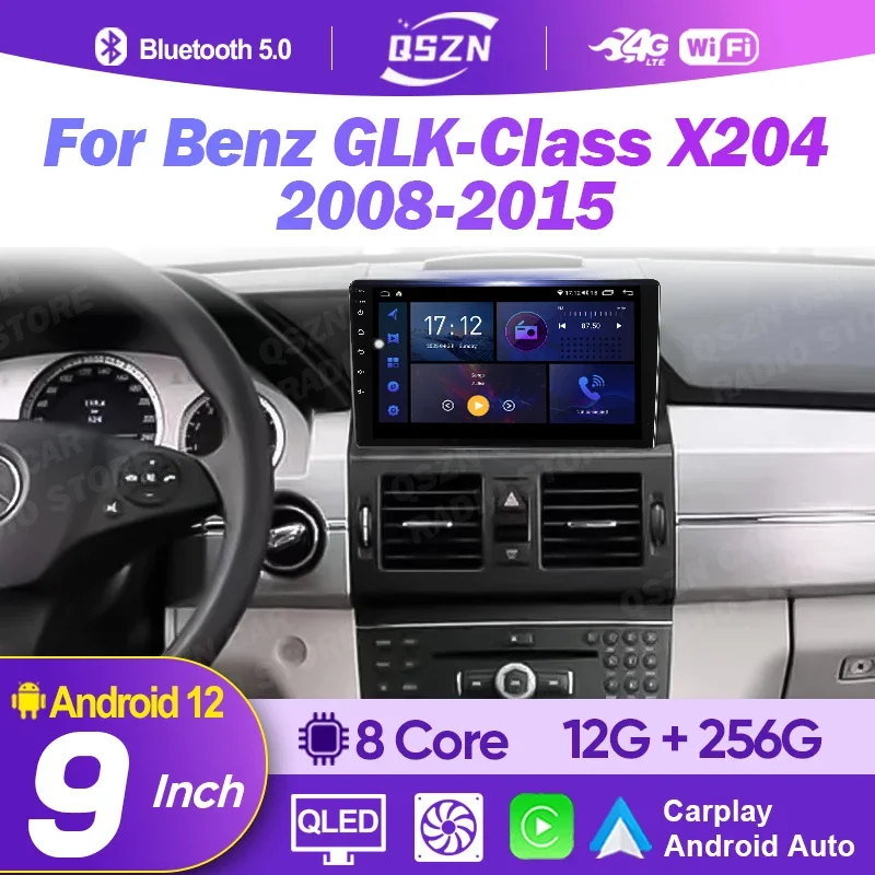 

For Benz GLK CLASS X204 GLK350 GLK320 GLK280 GLK250 GLK220 GLK200 2008 - 2015 Android 13 2Din Car Radio Multimedia Player Stereo