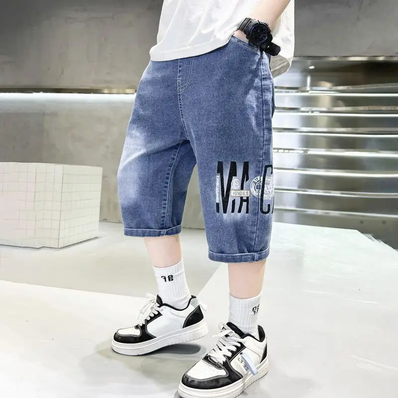 Kids Denim Shorts Summer New Children's Loose Teen Pants High Quality Boys Clothes Short Jeans 5 6 7 8 9 10 11 12 13 14Y