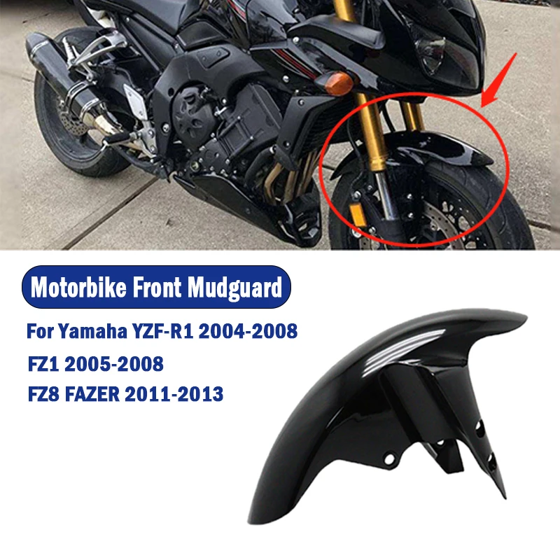 

R1 for Yamaha YZFR1 2004 - 2008 FZ1 2005 - 2008 2006 2007 FZ8 FAZER 2011 2012 2013 Motorcycle Front Fender Splash Mud Dust Guard