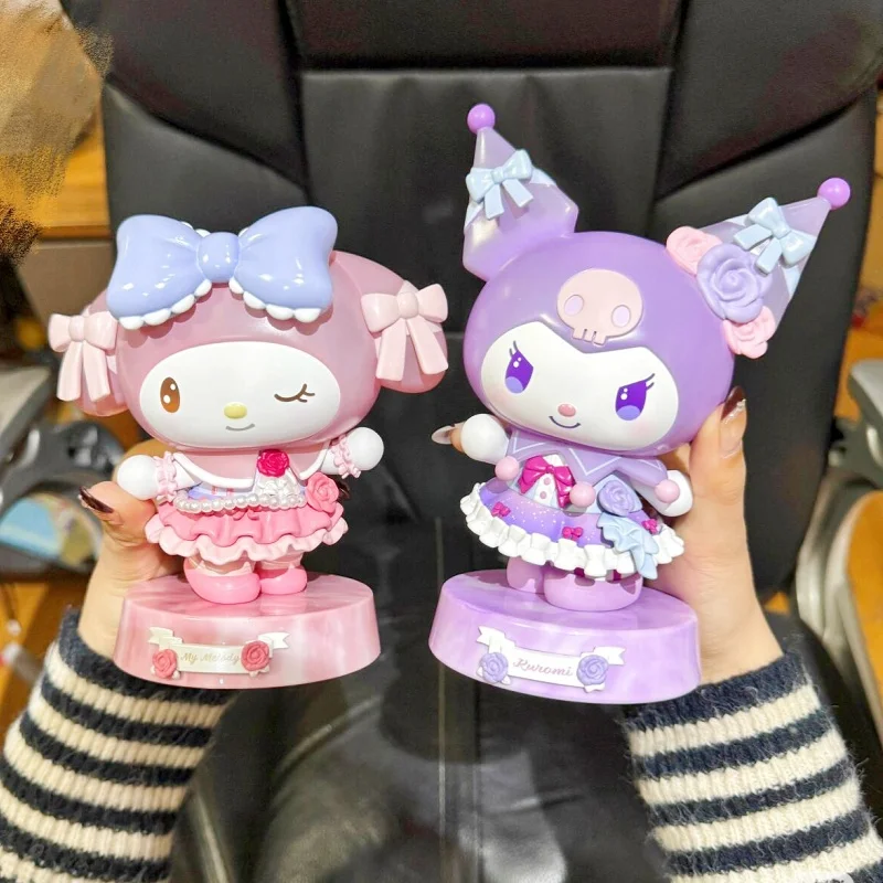 

Sanrio Kuromi My Melody Action Figure Hello Kitty Doll Lolita Cartoon Decor Toys Desk Display Decor Birthday Children Toys Gift