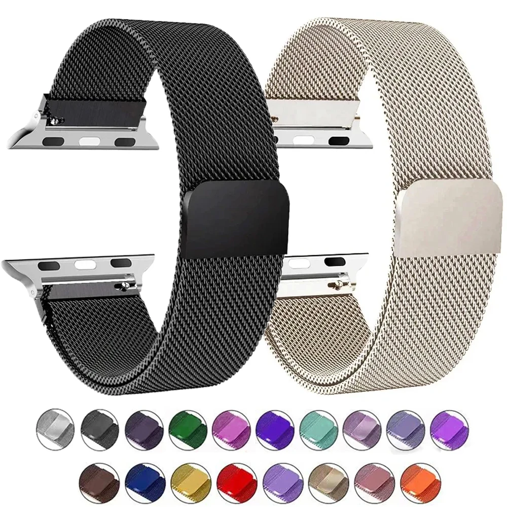 

For Apple Watch band 45mm 44mm 49mm 42mm 40mm 41mm 38 44 mm Magnetic Correa Bracelet iwatch Series 9 3 6 5 4 SE 7 8 Ultra strap