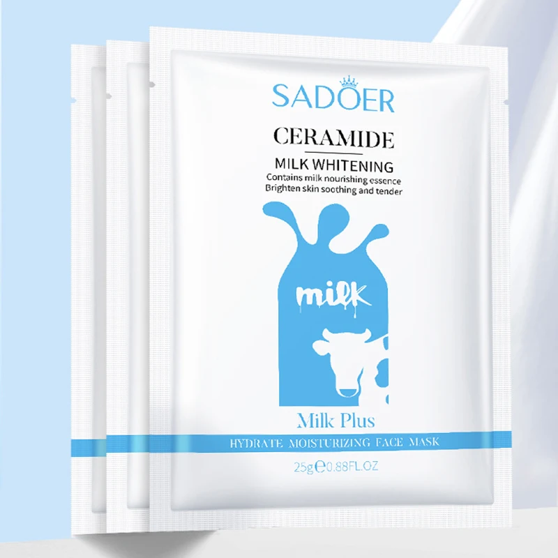 10pcs Milk Brightening Face Mask Moisturizing Nourishing Firming skincare Facial Masks Face Sheet Mask Skin Care