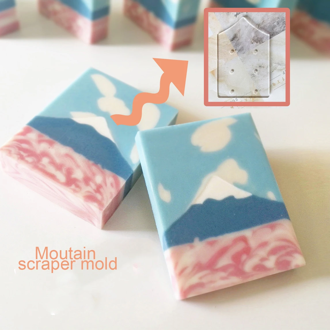 Moutain Pattern Scraper Rib Soap Making Supplies DIY Handmade Cold Soap Tool Kit Mold CutterArt Hobby Supply Coupe Savon