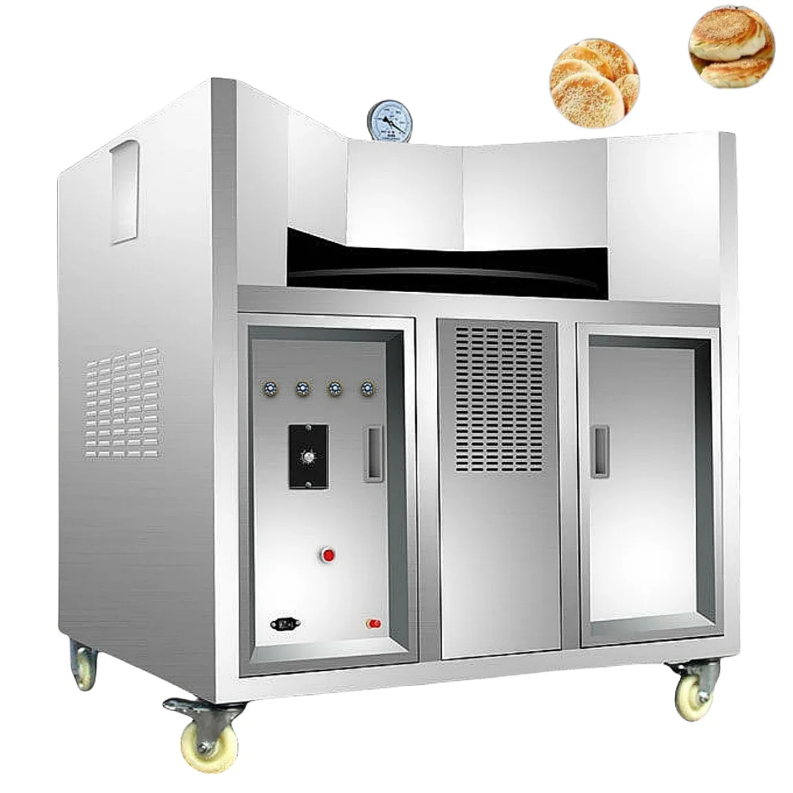 

Rotary 220v Double Sided Heating Automatic Flat Arabic Pita Bread Oven