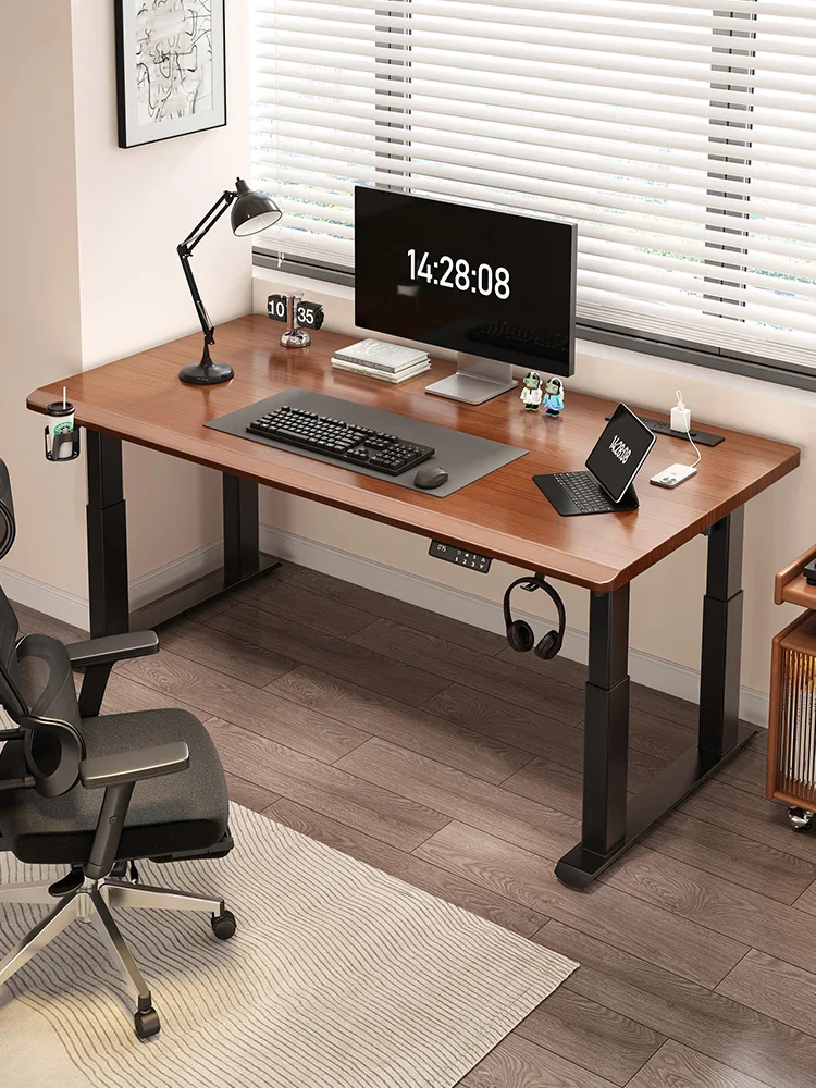 

Solid Wood Electric Lifting Table, Double Motor Four-column Computer Table, Home Intelligent Automatic E-sports Desk