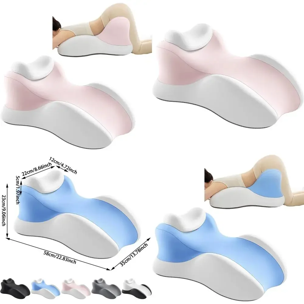 

Memory Foam Ergonomic Pillow for Couples: Low-Profile Bed Cushion for Intimacy, Sitting, Back, Neck, and Leg Support