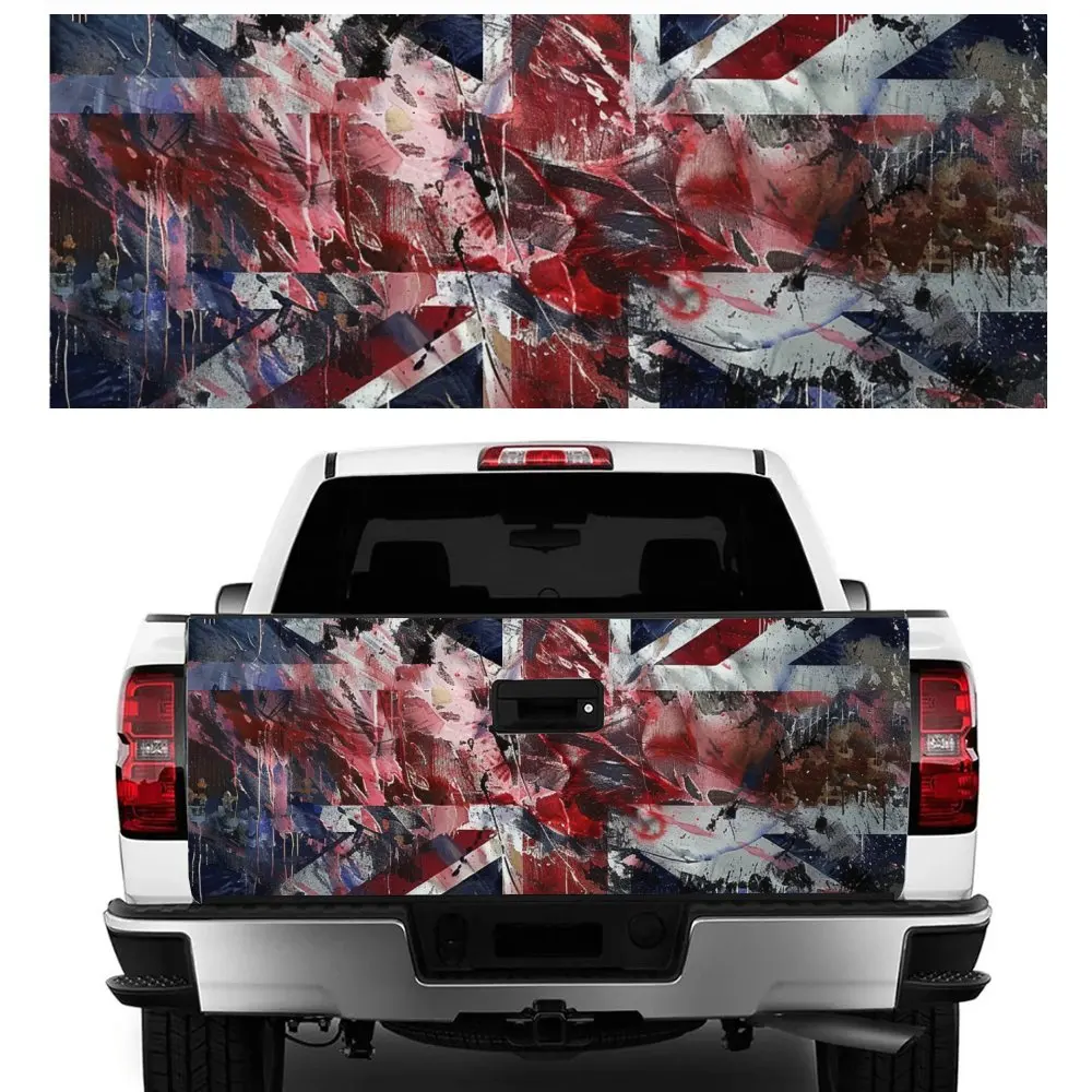 

Vintage Rusty British Flag Car Tail Trunk Protect Vinly Decal Auto Accessories DIY Hood Decoration Sticker for Off-road Pickup