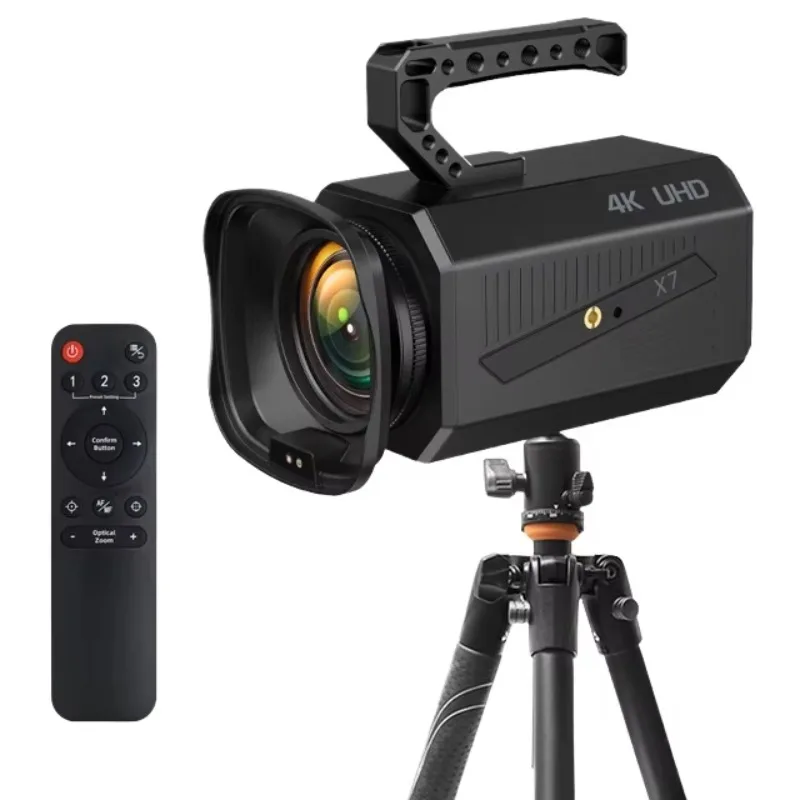 4K Live Streaming Webcam 4/3 Inch CMOS Sensor TOF Auto Focus F1.5 Aperture USB3.0 Plastic Video Conference Camera