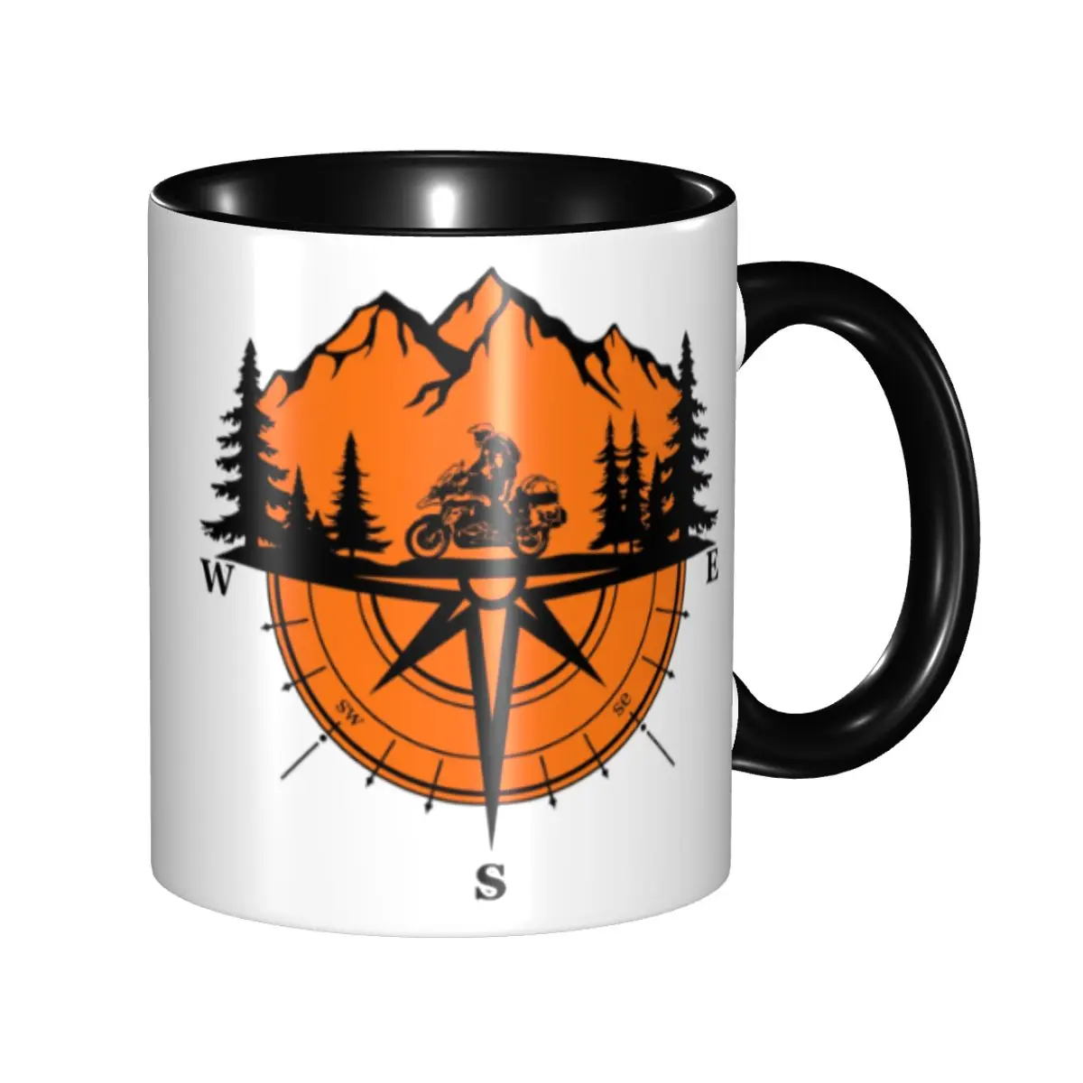 

Mountain Adventure GS Motorbike Compass Explore Coffee Mugs DIY Personalized Ceramic Mug Cup Creative Gift