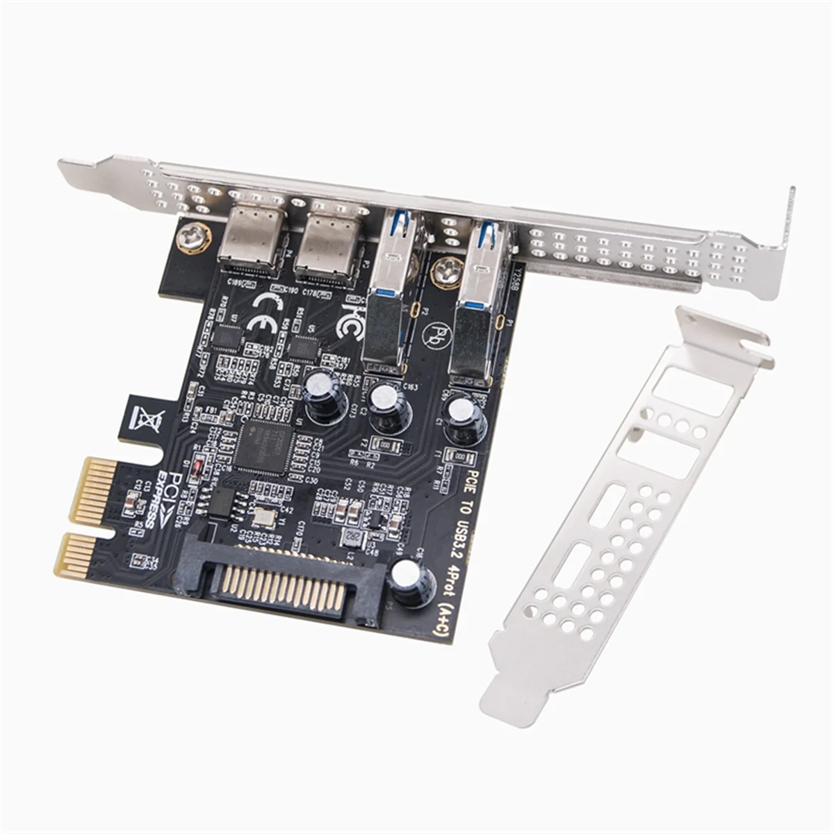 PCI Expressカードアダプター,タイプC, USB 3.2, Gen1, 5gbps,pci Expressボード,2xusb aポート,2xtype cポート,usb3.2 pci-e拡張カード