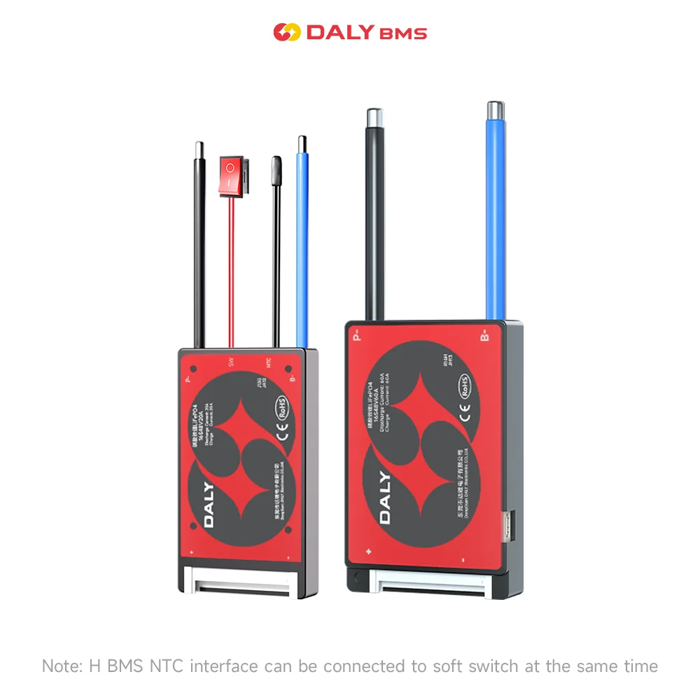 Daly BMS Li-Ion 10S 13S LiFePO4 4S 12V mit SoftSwitch BMS 3S 5S 7S 12S 14S 16S 40A 36V 48V 60V für Roller Elektrofahrzeug