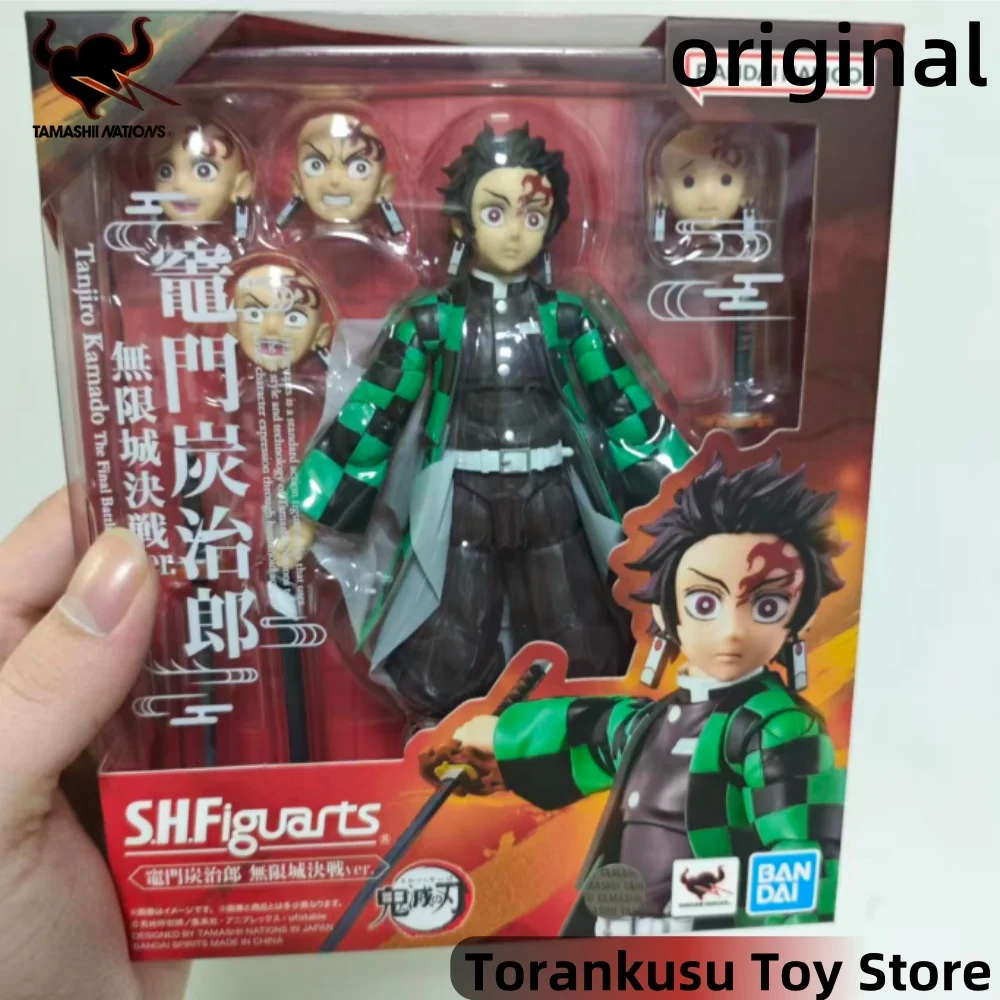 BANDAI démon tueur Anime Tanjirou Kamado S.H.Figuarts infini château figurines modèle Figurine originale Figuarts jouets