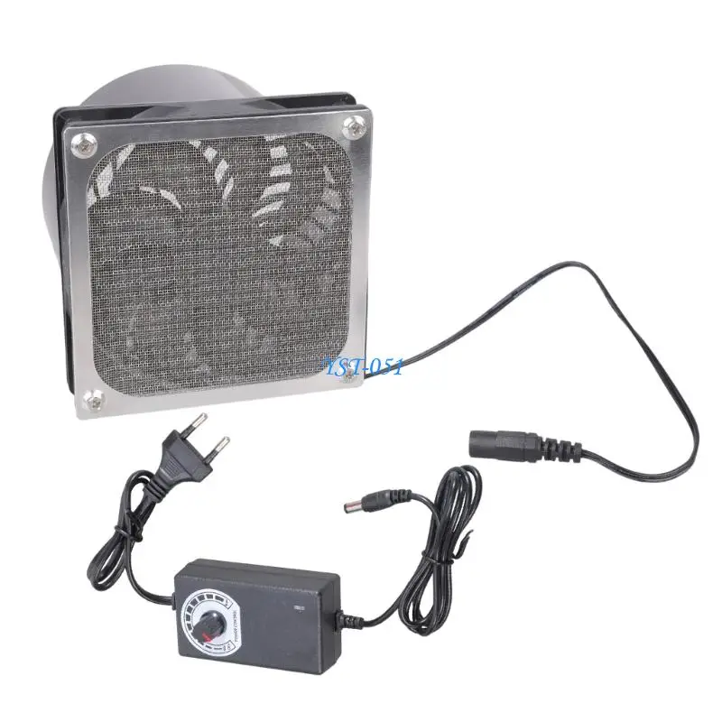 E15A Complete Fan 120mm Ventilation Fan Includes Guard Net Speed Control 12V for Home DIY Installations