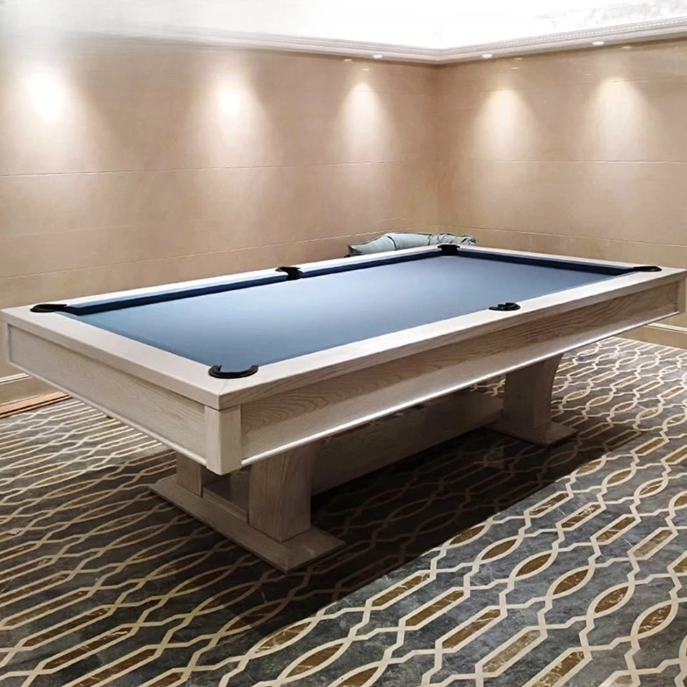High Standards American Pool Nine-Ball Table Solid Wood Billiard Table Slat Cushion Leather Pocket Full Set Accessories Included